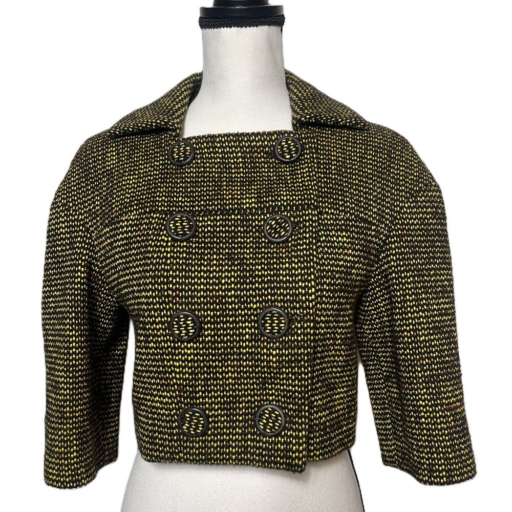 Chanel Cropped Tweed Jacket, Size   US 8